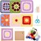 Crochet Daisy Flower Granny Square Crochet kit for Beginners Adult, 6 in 1 Handmade Crochet Coasters kit Complete Knitting Kit with Step-by-Step Video Tutorials Yarns Crochet Hook